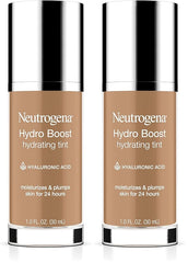 Neutrogena Hydro Boost Hydrating Tint with Hyaluronic Acid, Lightweight Water Gel Formula, Moisturizing, Oil-Free & Non-Comedogenic Liquid Foundation Makeup, 105 Caramel Color 1.0 fl. oz (Pack of 2)