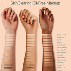 Neutrogena SkinClearing Oil-Free Acne and Blemish Fighting Liquid Foundation with.5% Salicylic Acid Acne Medicine, Shine Controlling Makeup for Acne Prone Skin, 20 Natural Ivory, 1 fl. oz