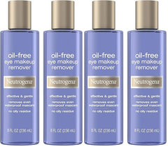Neutrogena Oil-Free Eye Makeup Remover & Cleanser,Gentle & Non-Greasy Makeup Remover for Waterproof Mascara,8 fl. Oz,(Pack of 4)