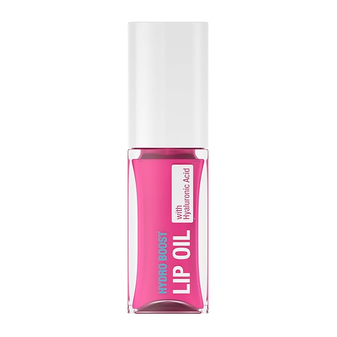 Neutrogena Hydro Boost Tinted Lip Oil with Hyaluronic Acid, Hydrating and Nourishing Lip Oil for Fuller Looking Lips, Petal Pop, .2 fl. Oz