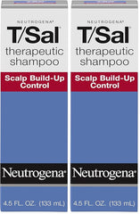Neutrogena T/Sal Therapeutic Dandruff Shampoo, Scalp Build-Up Control, 3% Salicylic Acid,Psoriasis Treatment, Seborrheic Dermatitis Shampoo, Clears Flakes, Fragrance Free, 4.5 fl oz (Pack of 2)