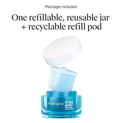 Neutrogena Hydro Boost Water Gel Face Moisturizer Starter Kit,includes Refillable Jar + Refill Pod,with Hyaluronic Acid for a Burst of Hydration & Dewy Skin,1.7 oz Each,(Pack of 4)