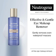 Neutrogena Gentle Oil-Free Eye Makeup Remover & Cleanser for Sensitive Eyes, Dissolves Waterproof Mascara, Non-Greasy Liquid Makeup Remover, Dermatologist & Ophthalmologist Tested, 8 fl. oz