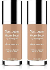 Neutrogena Hydro Boost Hydrating Tint with Hyaluronic Acid, Lightweight Water Gel Formula, Moisturizing, Oil-Free & Non-Comedogenic Liquid Foundation Makeup, 40 Nude Color, 1.0 fl. oz (Pack of 2)